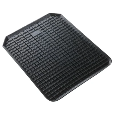Abbildung von WALSER zuschneidbare Antirutschmatte 53x41 cm, vielfältig einsetzbare Gummimatte für Auto/Garage/Haushalt, rutschfeste Gummi Fussmatte Auto, Außenbereich, Auto schwarz