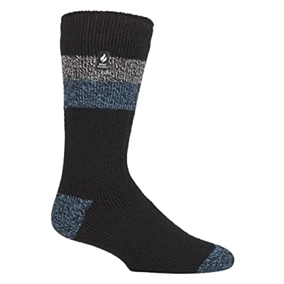 Abbildung von HEAT HOLDERS Herren Winter Extra Warm Thermosocken für Geschenk Innenfleece Socken (39 45, Navy/Denim Heel &amp; Toe (Berlin))