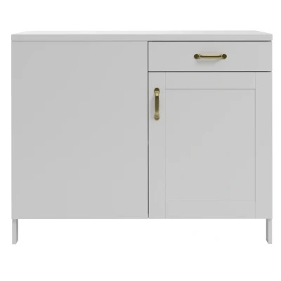 Abbildung von Home affaire Eckunterschrank Alba (1 St) Breite 110 cm, Kiefer massiv, 1 Tür, Schubkasten