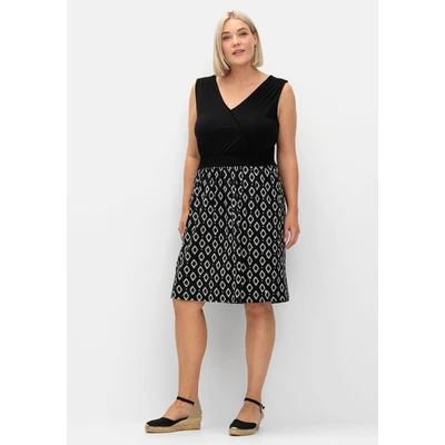 Abbildung von Sheego Jerseykleid &quot;Große Größen&quot;, in Wickeloptik, mit Cut out hinten