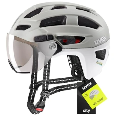 Abbildung von uvex Unisex Adult Finale Visor Fahrradhelm, Sand White matt, 52 57 cm