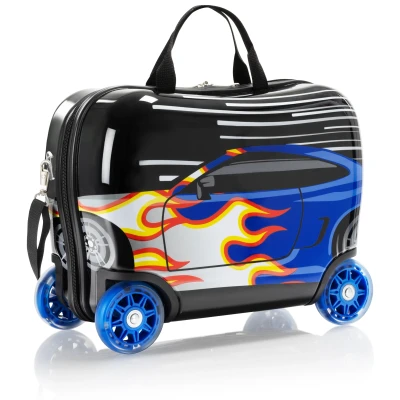 Abbildung von Heys Kinderkoffer &quot;Heys Kids Ride On Luggage&quot;, 4 Rollen, Kindertrolley, Kinder Reisegepäck, Rennauto, Handgepäck