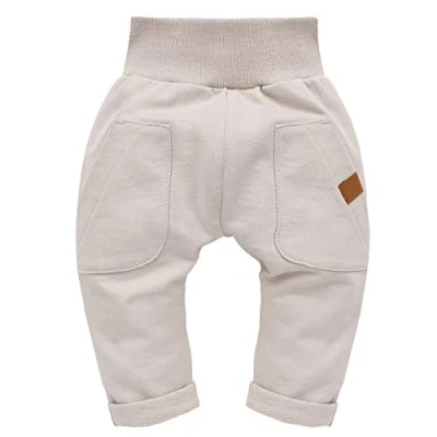 Abbildung von Pinokio Nice Day Baby Hose / 100% Baumwolle, beige Jogginghose, Haremshose Pumphose Schlupfhose elastischer Bund, Unisex (80)