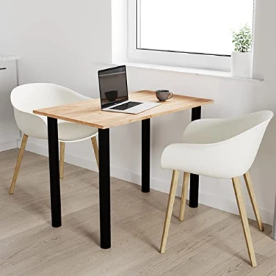 Abbildung von AKKE mikon 60x60 Esszimmertisch Esstisch Tisch mit SCHWARZEN Beinen Küchentisch Bürotisch Gold Craft