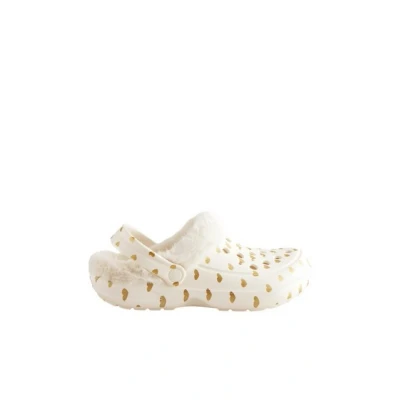 Abbildung von Next Pantolette flach, Damen, Größe: 43, White gold heart Schuhe