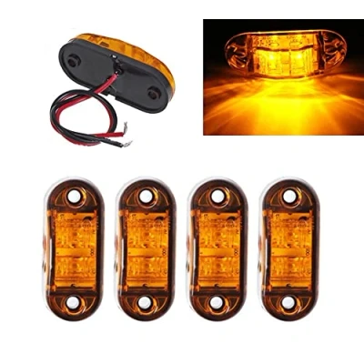 Abbildung von ShuoHui 4 x LED 12V to 24V Gelb BEGRENZUNGSLEUCHTE POSITIONSLEUCHTE SEITENMARKIERUNGSLEUCHTE LKW E Prüf E9…