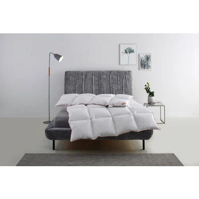 Abbildung von RIBECO Daunenbettdecke &quot;Richard, Bettdecken für Sommer oder Winter, Made in Germany&quot;, leicht, Füllung 90% Daune &amp; 10% Federn, Bezug Baumwolle, (1 St.), Bettdecke 135x200 cm, 155x220 cm und weitere Größen, Decke