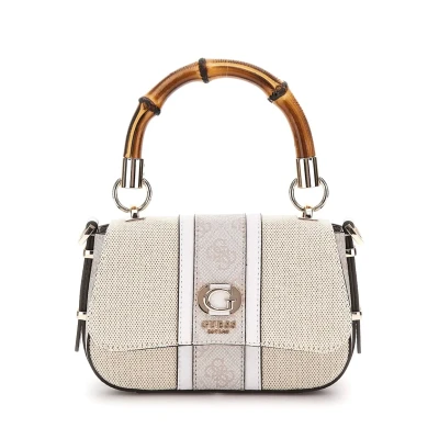 Abbildung von Guess Kerima 4GLOGO Handtasche, Damen, Größe: One Size, Weiß