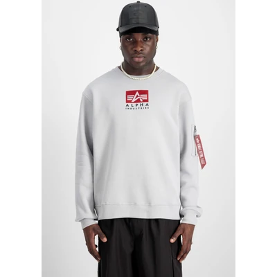 Abbildung von Alpha Industries LOGO Sweater Sweatshirt, Herren, Größe: 3XL, Pastel grey