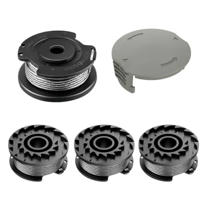 Abbildung von CHIHOLEN 4 Stück Ø1,65mm 4,9m F016800569/F016800385 Rasentrimmer Ersatzspule+F016F05320 Spulenabdeckung,Fadenspule für Bosch Art 23 SL/26 SL,EasyGrassCut 23/26/18/18 230/18 260/18 26(4 Spule+1 Kappe)
