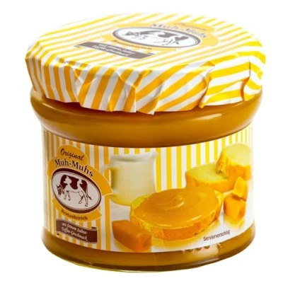 Abbildung von Original Muh‑Muhs Toffee Brotaufstrich 245g Toffigkeit zum Streichen mit unvergleichlichem Sahne Geschmack Frei von Palmöl, Nüssen und Gluten (1 x 245g)