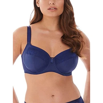 Abbildung von Fantasie Damen Women&#039;s Illusion Underwire Side Suport Bra BH mit voller Abdeckung, Durchsichtig, Marineblau, 38J