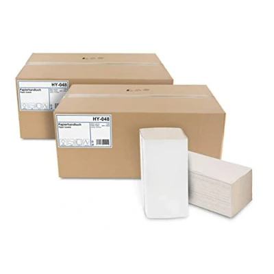 Abbildung von Hypafol Papierhandtücher für Spender Recycling, 1 lagig, 25 x 23 cm 10.000 Blatt ZZ Falz geeignet Handtuchspender in Toiletten, Büros, Praxen und Studios