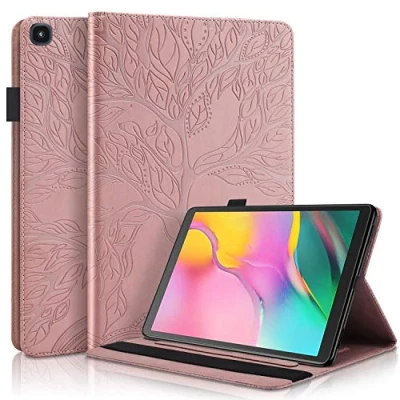 Abbildung von Succtop Hülle Galaxy Tab A 10.1 Zoll 2019 Schutzhülle PU Leder Taschehülle Flip Brieftasche Stand Tablet mit Kartenschlitz Stifthalter für Samsung SM T510 / T515 Roségold