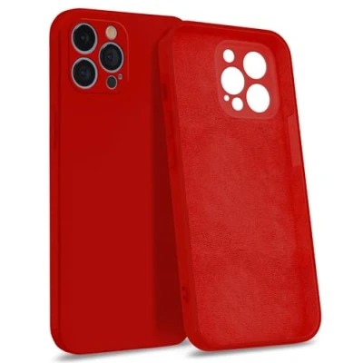 Abbildung von MyGadget Hülle für iPhone 12 Pro Max [ 4 Layer Struktur Schutzhülle ] Gummierte Handyhülle mit Soft Inlay &amp; Hardcase Cover außen Rot