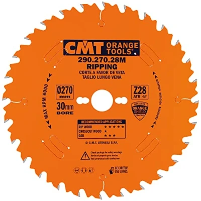 Abbildung von CMT ORANGE TOOLS 290.270.28M HANDKREISSÄGEBLATT LÄNGSSCHNITT 70X2.8X30 Z=28 10 WECHSELZAHN