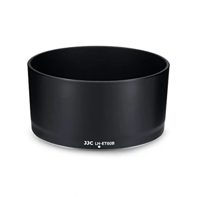 Abbildung von JJC ET 60B Bajonett Gegenlichtblende für Canon RF S 55 210 mm F5 7.1 IS STM Objektiv an EOS R10 R50 R7 Kamera ersetzt