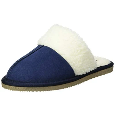 Abbildung von Hush Puppies arianna Leder Damen Pantoffel Hausschuhe navy