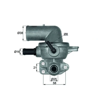 Abbildung von MAHLE ORIGINAL TI 133 88D Kühlwasserthermostat 88 mit Dichtung CHRYSLER: Voyager 4, Grand IV