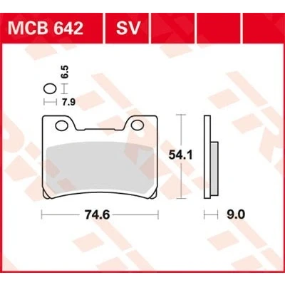 Abbildung von TRW Sinter Street MCB642SV Bremsbelagsatz
