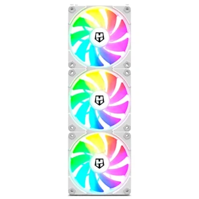 Abbildung von NOX XTREME PRODUCTS Hummer EASY LINK Satz mit 3 120 mm Lüftern, ARGB LEDs, ultraleise PMW, kabellos, 4 Antivibrations Gummipads, Geschwindigkeit bis zu 1500 U/min, weiße Farbe
