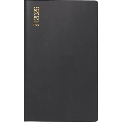 Abbildung von rido/idé Taschenkalender Mod. M Planer 2026 A6, Kunststoff, schwarz