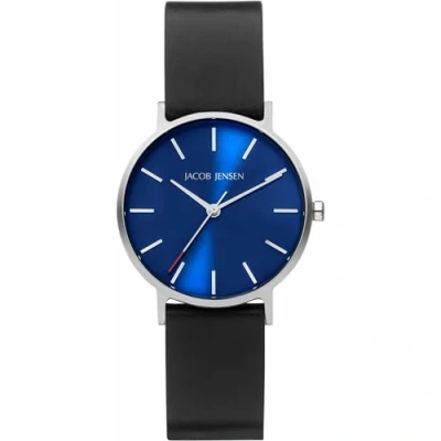 Abbildung von Jacob Jensen Damen Armbanduhr Quarz Schwarz/Blau 171