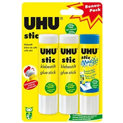 Abbildung von Uhu 45290 Klebestifte 3er Set, 2 Stic mit 1 Magic, 21 g