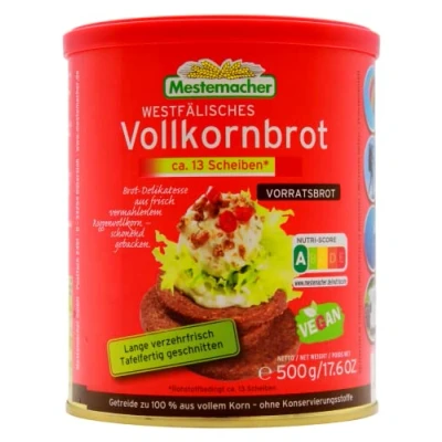 Abbildung von Mestemacher Vollkornbrot/Dose, 12er Pack (12 x 500 g)