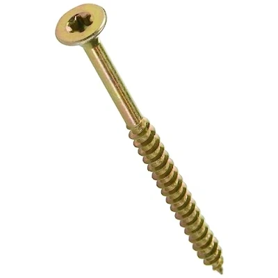 Abbildung von Connex Universalschrauben 5,0 x 70 mm 1 kg Großpack Senkkopf TX Antrieb Teilgewinde Gelb verzinkt / Schrauben Set im Beutel KL3215070