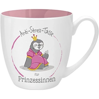 Abbildung von GRUSS &amp; CO Anti Stress Tasse Motiv &quot;Prinzessin&quot; mit Spruch, 45 cl, New Bone China Geschenk für Sie 45519