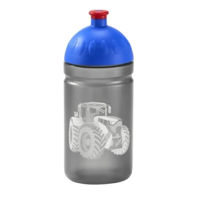 Abbildung von Step by Trinkflasche „Tractor Freddy“, schwarz blau, auslaufsicher, spülmaschinenfest, BPA frei, für Schule, Kindergarten, heiße und kohlensäurehaltigen Getränke, Jungen, 0,5 Liter