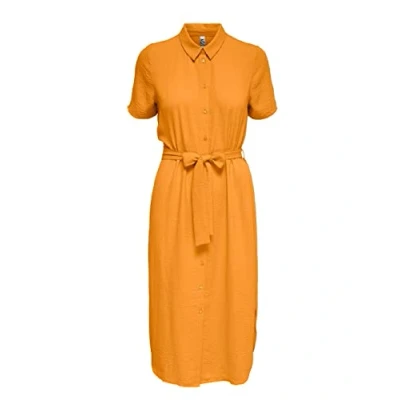 Abbildung von JdY A/S Damen Jdyrachel S/S Midi Dress Wvn Kleid, Apricot, L EU