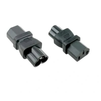 Abbildung von DINIC Stromadapter, Netzadapter C13 Kaltgerätestecker auf C6 Buchse, Adapter (1 Stück, schwarz)