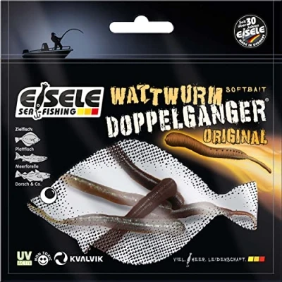 Abbildung von Eisele Wattwurm Doppelganger das Original 8cm 5 Stück gelfavourt Farbe: motoroil