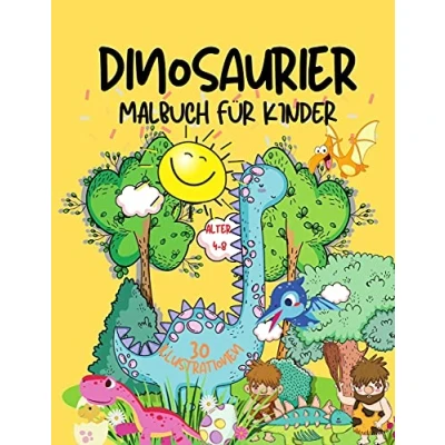 Abbildung von Dinosaurier Malbuch für Kinder: Tolles Geschenk Jungen und Mädchen, Alter 4 8 Jahre