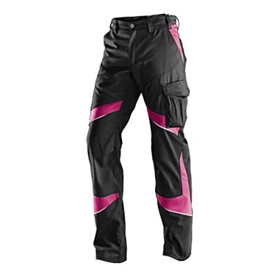 Abbildung von KÜBLER Workwear ACTIVIQ Arbeitsdamenhose schwarz/pink Größe 48