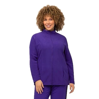 Abbildung von Ulla Popken, Damen, große Größen, Fleecejacke, Baukastensystem, Innenjacke, Stehkragen