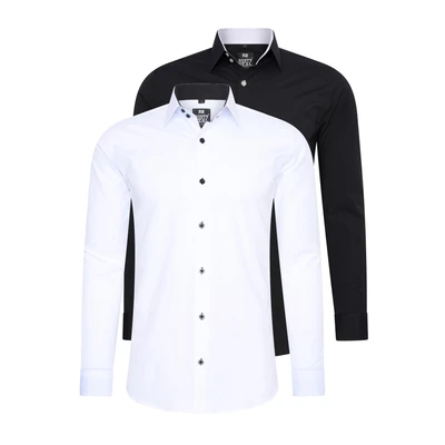 Abbildung von Rusty Neal 2 PACK Hemd, Herren, Größe: 4XL, Weiß/schwarz