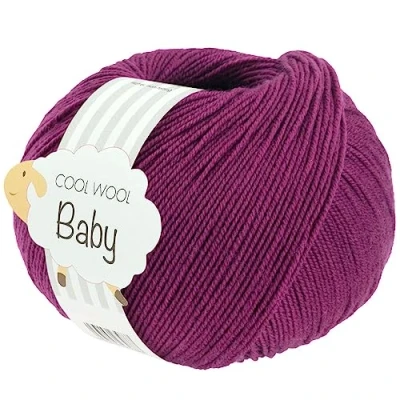Abbildung von LANA GROSSA Cool Wool Baby 0296 rotviolett Häkelwolle, 220 m