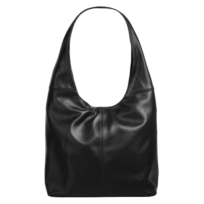 Abbildung von piké Shopper Echt Leder Damen Made in Italy geräumige Tragetasche mit 2 Hauptfächern 015955