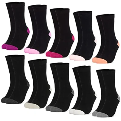 Abbildung von Occulto 10 PACK Damensocken Gertrud Socken blackpink, Damen, Größe: 35 38, Black pink