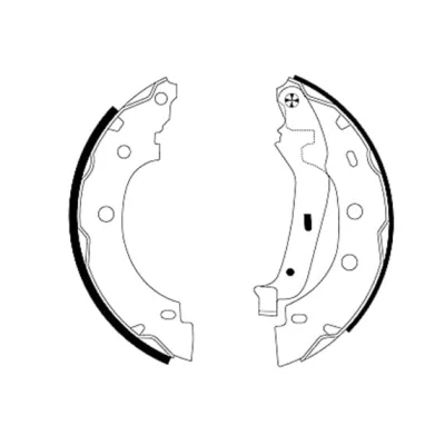 Abbildung von TEXTAR 91052800 Bremsbacken 203,2 39 mit Handbremshebel RENAULT: Kangoo I, I Rapid, Sandero / Stepway 1, DACIA: Logan Limousine
