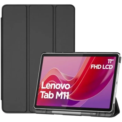 Abbildung von ProCase Hülle für 11&quot; Lenovo Tab M11 2024 mit Stifhalter, Ultra Dünn &amp; Leicht Smart Case Cover Schwarz