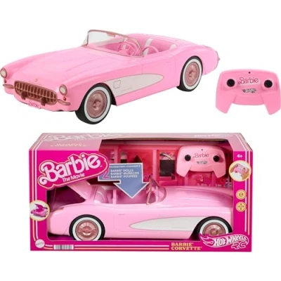 Abbildung von Barbie RC Auto Hot Wheels The Movie, Corvette Cabrio