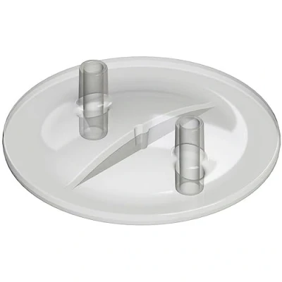 Abbildung von Kerbl Melkeimerdeckel flach 16x20mm transparent, 2 Stutzen