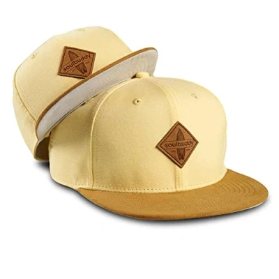 Abbildung von Soulbuddy Cap Herren Kinder 2er Set Familien Outfit Vatertagsgeschenk für Papa Geschenke zum Vatertag Geschenk Hellgelb One Size und Kids M