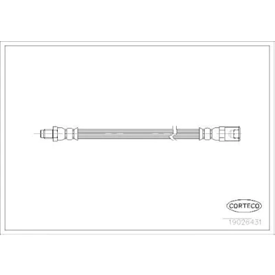 Abbildung von CORTECO 19026431 Bremsschläuche Hinterachse 270 IVECO: DAILY 3 Pritsche/Fahrgestell