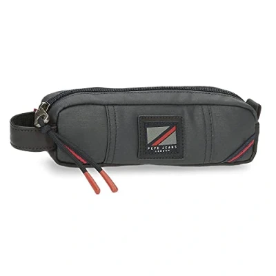 Abbildung von Pepe Jeans Hackney Federmäppchen Grau 19 x 5 3,5 cm Baumwolle, Polyester und PU., Mehrfarbig (Mehrfarbig), única, etui