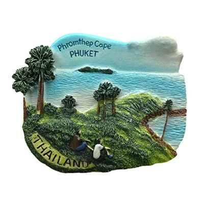 Abbildung von Phuket Thailand 3D Kühlschrankmagnet Touristensouvenirs Harz Magnetische Aufkleber Home &amp; Kitchen Dekoration aus China